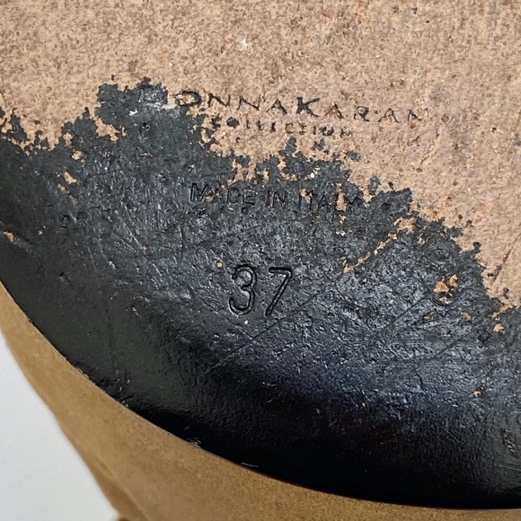 Donna Karan Collection Matte Metallic Leather Platform Slingbacks - Picture 9 of 10